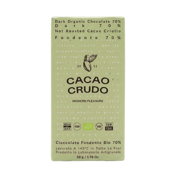 Chocolat Noir Bio 70% Pur 50g - Cacao Crudo
