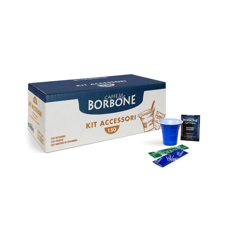 Kit accessori Caffè Borbone bicchieri palette zucchero