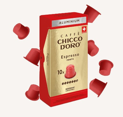 Capsules de café Nespresso* compatibles Espresso Forte ALU 10 cps