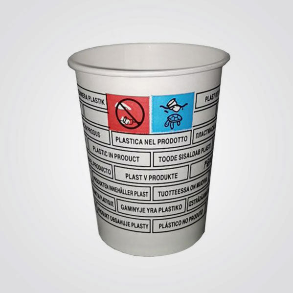 180ml white biodegradable paper cups
