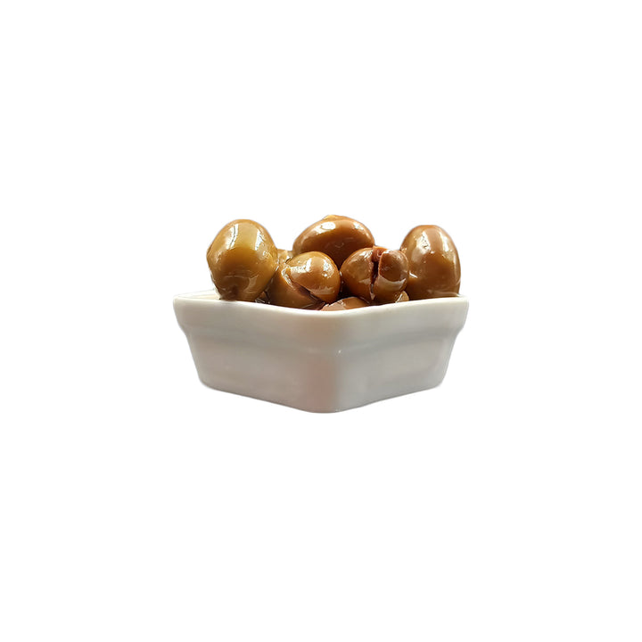 Hand-crushed green olives