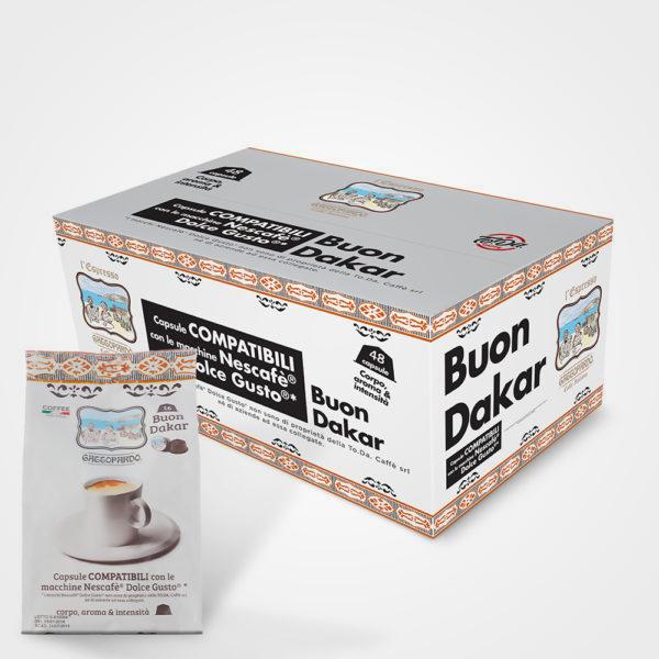 Caffè capsule compatibili Dolce Gusto DAKAR 16 capsule